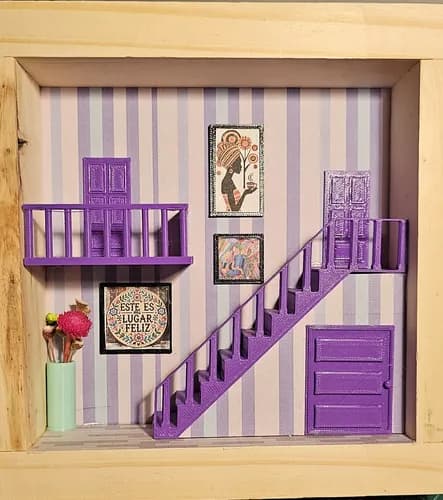 Porta Llaves Diorama Cuadro Decorativo 3D