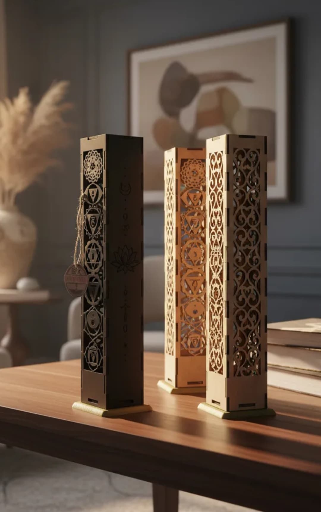 Torre Porta Sahumerios Chakras Con Colector De Cenizas — miniatura 5