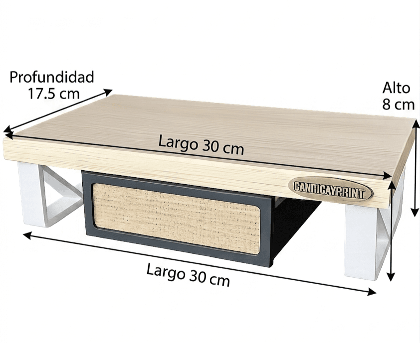 Soporte Elevador De Monitor Mini, Con Cajón Cantibayprint